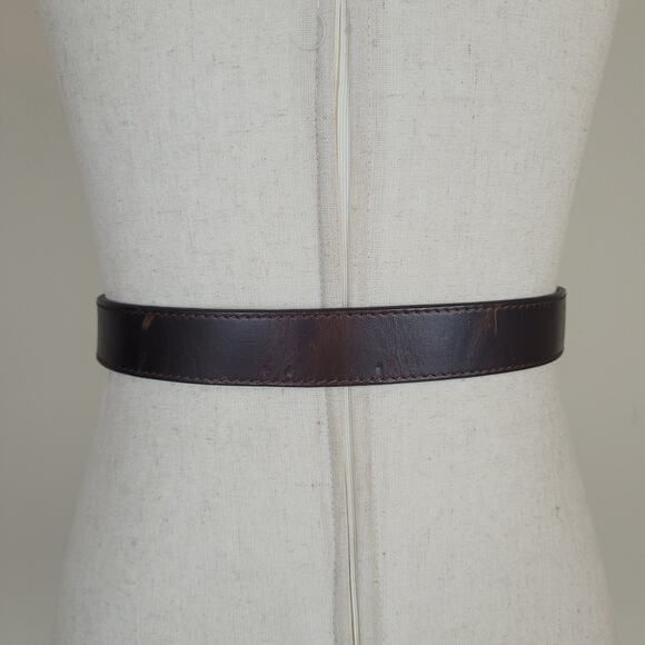 Brown Leather Belt Medium Western Ornate Cross Buckle Cowgirl Boho Rodeo Ornate main image 6